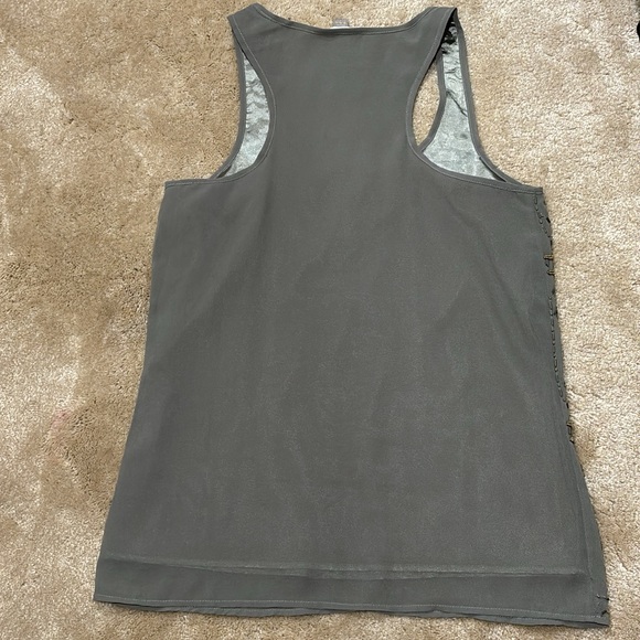 Fossil olive green and gold beaded and sequin top - Picture 12 of 16